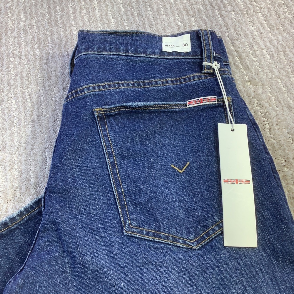 Hudson Jeans Blake Slim Straight Distressed‎ Jeans Mens Size 30 x 33.5 NWT
